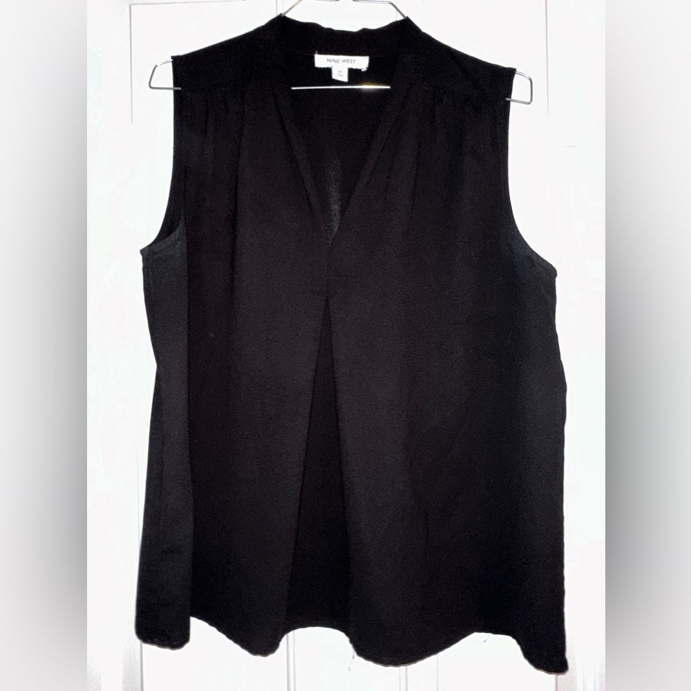 Nine West sleeveless black blouse medium